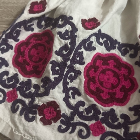 Kid's Peek Grey Pink & Purple Embroidered Skirt - Picture 3 of 6